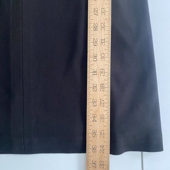 Joseph Ribkoff Stretch Fitted Dress Size 8 Black Silver Eyelets Half Sleeve - Picture 10 of 11